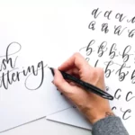 lettering with downloadable material