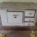 enamelled wood stove