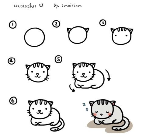 Descubra como desenhar um gato fofo em 5 passos simples!