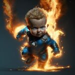 Héroes de Marvel en forma infantil