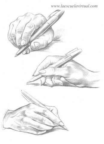 desenho artístico realista de mãos