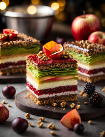 Close-up de um bolo de aniversário com velas coloridas e confeitos coloridos.