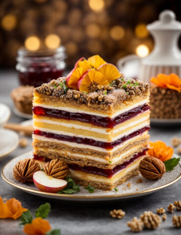 Close-up de um bolo de aniversário com velas coloridas e confeitos coloridos.