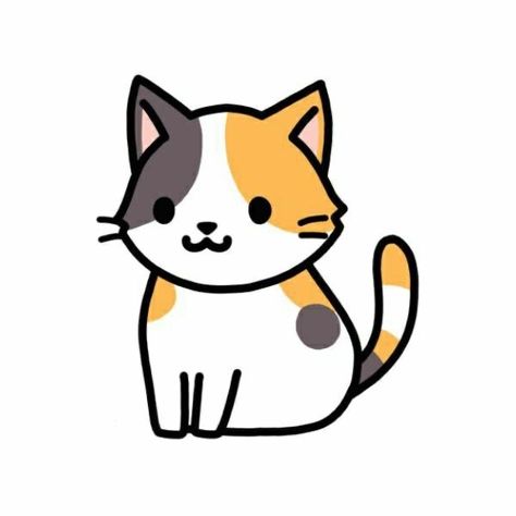 Desenho fofo de um gatinho