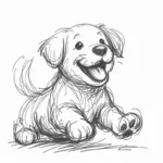 DreamShaper_v7_Sketch_of_a_dog_as_if_drawn_by_a_young_child_us_0