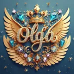 Elegant_3D_typography_with_the_name_Olgawith_a
