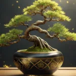 Firefly-Создайте-гиперреалистичный-горшок-для-бонсай-с-черно-золотым-горшком-с-естественным-освещением-1