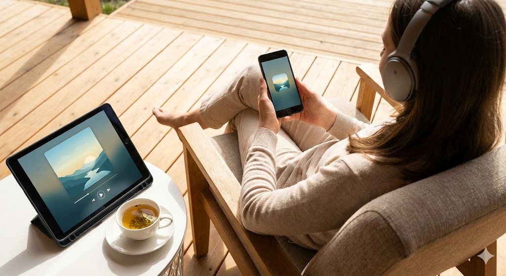 মানসিক চাপ কমাতে ডিজিটাল সরঞ্জাম।